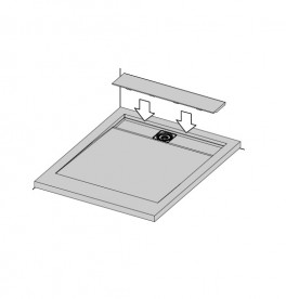 Декоративная крышка для душевого поддона Radaway Teos литьевой мрамор черный HT90-54