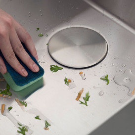 Декоративная крышка слива Kraus нержавеющая сталь STC-2