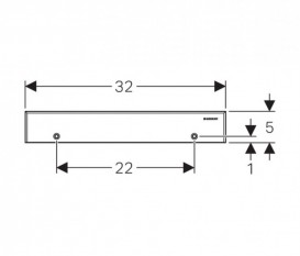 Декоративная накладка для душевого трапа Geberit нержавеющая сталь 154.337.FW.1