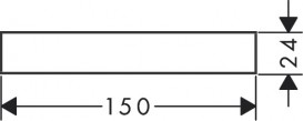Декоративная накладка Hansgrohe Axor Universal Accessories 150 мм хром 42890000