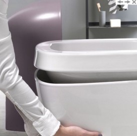 Декоративная накладка на унитаз/биде Hatria Abito Alchemy санфарфор белый A0YXX8