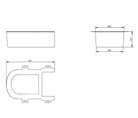 Декоративна панель для підвісного унітазу TOTO SG пластик білий 9AE0017