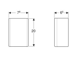Декоративная панель для сифона для раковины Geberit One нержавеющая сталь белый 505.058.01.1
