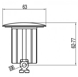 Декоративная пробка для автоматического слива Tres Ø 63 мм хром 913484026