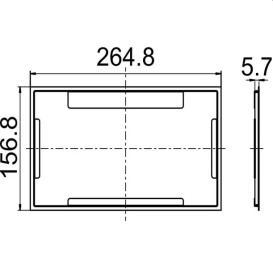 Декоративная рамка для комплекта для монтажа заподлицо Villeroy & Boch ViConnect нержавеющая сталь 922158LC