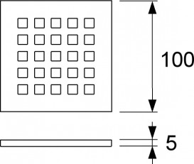 Декоративная решетка TECE TECEdrainpoint S quadratum 100 мм нержавеющая сталь 3665006
