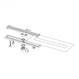 Декоративна решітка TECE TECElinus straight для ринви 900 мм нержавіюча сталь 15190008