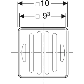 Декоративный комплект Geberit для дренажного водоотвода прорезная решетка 10x10 см 388.009.00.1