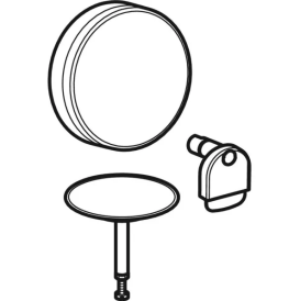 Декоративный комплект Geberit Split d52 для слива-перелива для ванны с поворотным механизмом и подводом альпийский белый 150.481.11.1