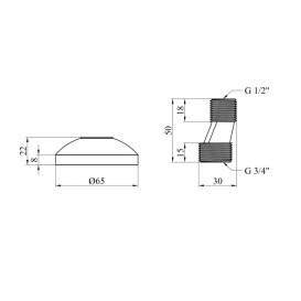 Декоративные чашки с эксцентриком для смесителя Kroner KRM C910 CV008583