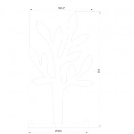 Дерево для украшений каменное Volle Solid surface белый 18-40-140