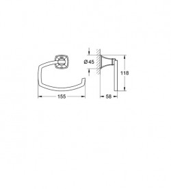 ДЕРЖАТЕЛЬ ДЛЯ ТУАЛЕТНОЙ БУМАГИ GROHE Grandera без крышки хром 40625000