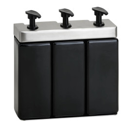 Держатель для дозатора жидкого мыла Bemeta Hotel тройной нержавеющая сталь матовая 146109475