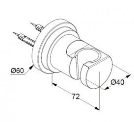 Держатель для душа Kludi Nova Fonte Classic металл хром 2055205-25