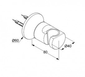 Тримач для душу Kludi Nova Fonte Deco метал хром 2055205-35