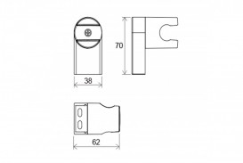 Держатель для душа Ravak Chrome регулируемый пластик черный матовый X07P639