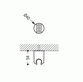 Тримач для душу Tres нерухомий хром 9134841