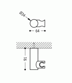 Тримач для душу Tres регульований латунь матове золото 06183901OM