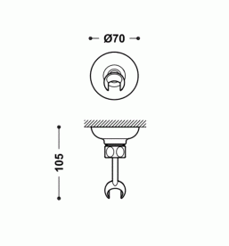 Держатель для душа Tres регулируемый латунь сталь 29963910AC