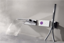 Тримач для душу Tres Shower Technology квадратний з настінним забором води хром 20718201