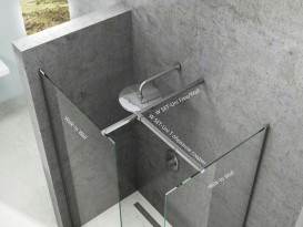 Комплект держателей для душевой кабины Ravak W SET-Uni T-образный полированный алюминий GWD01000A099