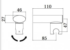 Держатель для душевой лейки Paffoni Berry хром ZSUP 029 CR