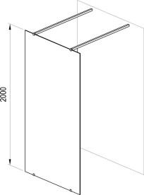 Тримач для душової перегородки Ravak W SET-90 білий матовий GWD01000E004