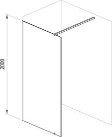 Тримач для душової перегородки Ravak W SET-1200 Uni Free/Wall білий матовий GWD01000E006