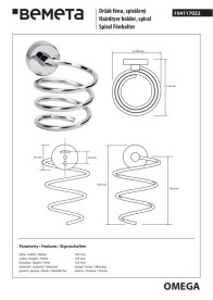 Держатель для фена спиральный Bemeta Hotel латунь хром 104117022