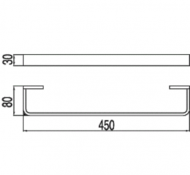 Тримач для рушників настінний Tres Loft-Tres 450 мм хром 20063604