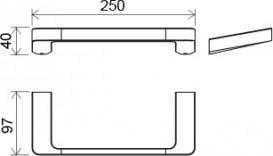 Тримач для рушника Ravak 10 ° TD 300 хромована латунь X07P324