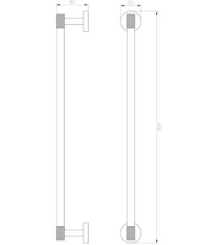 Держатель для полотенец Аквародос Лоренцо 60 см черный АР000113369