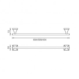 Тримач для рушників Devit Classic латунь хром 6070151