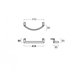 Тримач для рушників для раковини Simas LFT Spazio 41,5 см хром LFT A4