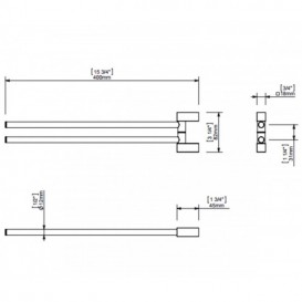 Тримач для рушників подвійний Sonia S-Cube настенный латунь хром 168019