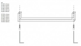 Держатель для полотенец фронтальный Kerasan Cento 410 мм хром 911601