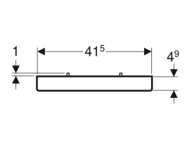 Тримач для рушників Geberit 42,4 см сталь чорний матовий 502.328.14.1