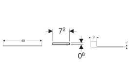 Держатель для полотенец Geberit алюминий глянцевый хром 503.012.21.1