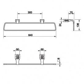 Держатель для полотенец Gessi Mimi металл хром 33303031
