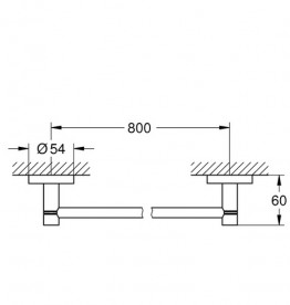 Тримач для рушників Grohe QuickFix Start 80 см метал суперсталь 41187DC0