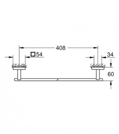Тримач для рушників Grohe QuickFix Start Cube 45 см метал суперсталь 40987DC0
