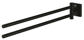 Тримач для рушників Grohe QuickFix Start Cube поворотний метал чорний матовий 409762430