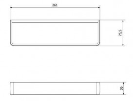 Держатель для полотенец Haceka Aline P 26 см одинарный хром 1194610