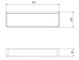 Держатель для полотенец Haceka Aline P 61 см одинарный хром 1194613