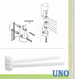 Держатель для полотенец Haceka Uno поворотный пластик белый 1116995