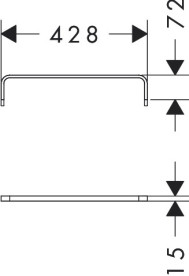 Тримач для рушників Hansgrohe Xelu Q 42,8 см хром 54143000