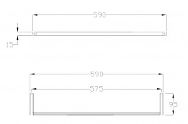 Тримач для рушників Hidra Faster для раковини 59 см хром  KIP59