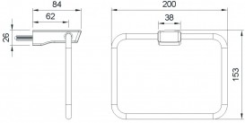 Тримач для рушників Imprese Grafiky чорний нікель ZMK041807280