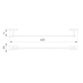 Тримач для рушників Imprese Valtice 60 см хром 131320
