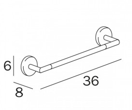 Тримач для рушників Inda Forum 36 см хром A3618E CR